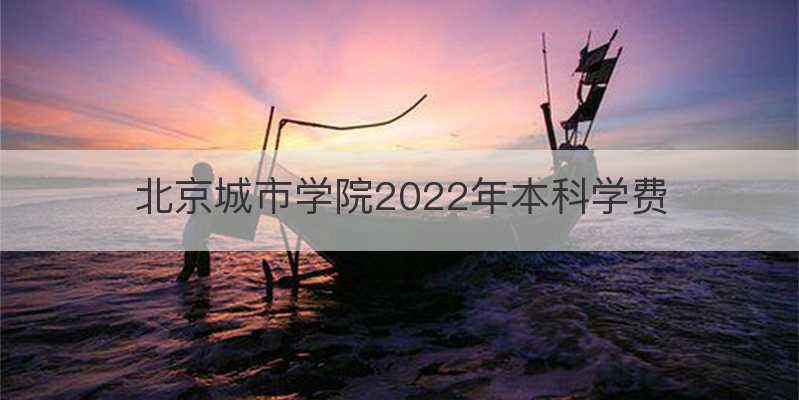 北京城市学院2022年本科学费