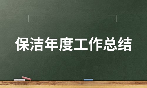 保洁年度工作总结（精选14篇）