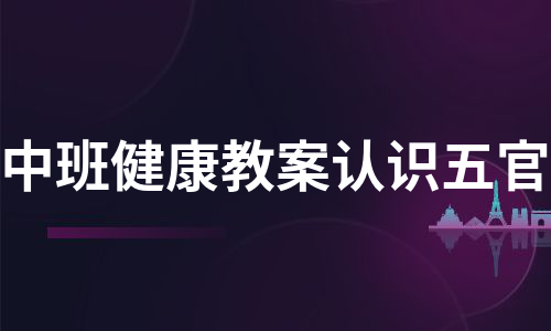 中班健康教案认识五官（汇总7篇）