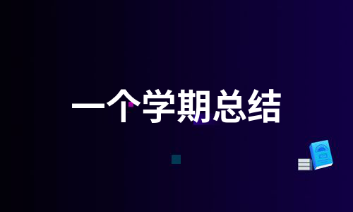 一个学期总结（汇总19篇）