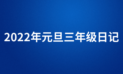 2022年元旦三年级日记（汇编23篇）