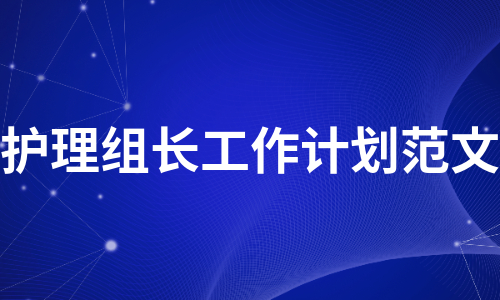 护理组长工作计划范文（汇总3篇）