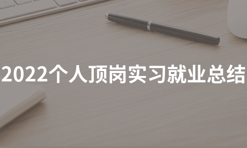 2022个人顶岗实习就业总结（集合7篇）