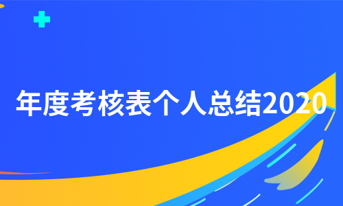 年度考核表个人总结2020（汇总11篇）