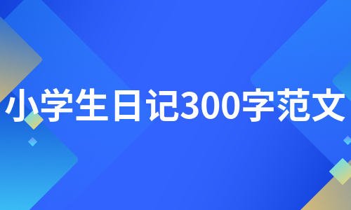 小学生日记300字范文（汇编12篇）